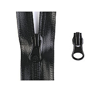 Cursor fermoar spiralat impermeabil, 7 mm (pachet 5 buc.) - negru
