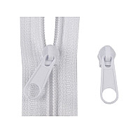 Cursor fermoar spiralat, 5 mm (pachet 10 buc.) - Alb