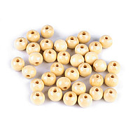 Mărgele din lemn, Ø10 mm (pachet 20 g) - natural deschis