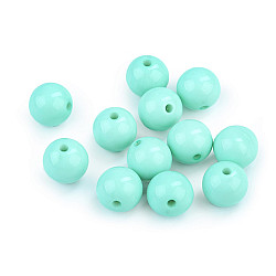 Mărgele din plastic, Ø12 mm (pachet 25 buc.) - verde mentol