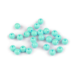 Mărgele din plastic, Ø8 mm (pachet 25 buc.) - verde mentol