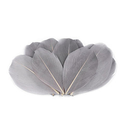 Pene decorative de gâscă, lungime 5-7 cm (pachet 10 buc.) - gri deschis