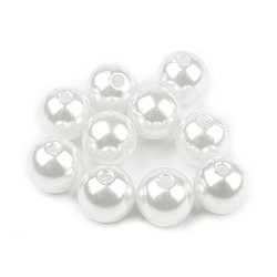 Perle plastic Glance, Ø10 mm (pachet 20 g) - alb
