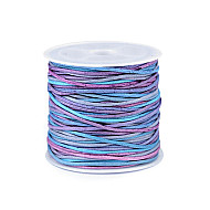 Șnur bumbac multicolor, Ø1 mm (rola 20 m) - albastru deschis