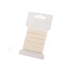 Bandă bumbac Herringbone, lățime 10 mm (card 3 m) - ecru deschis