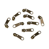 Cursor fermoar spiralat, 3 mm (pachet 10 buc.) - Alamă antică
