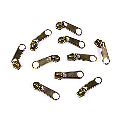 Cursor fermoar spiralat, 3 mm (pachet 10 buc.) - Alamă antică