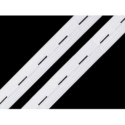 Elastic cu butoniere, lățime 20 mm (rola 30 m) - alb