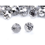 Nasturi Crystal, Ø10 mm (pachet 20 buc.) - Argintiu