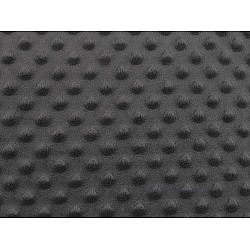 Pluș Minky cu buline 3D, 380 g/m², la metru - antracit