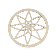 Cerc din lemn pentru prinzător de vise Mandala, Ø25 cm - natur deschis