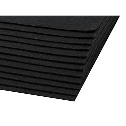 Coli fetru, 20x30 cm, 300 g / m², 2 bucati - negru