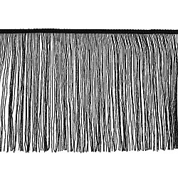 Franjuri cu fir lame, lățime 25 cm x 1 m - negru