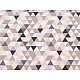 Material bumbac imprimat, triunghiuri, la metru - bej - maro Material bumbac imprimat, triunghiuri, la metru - bej - maro