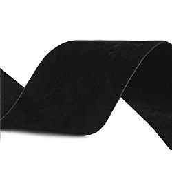 Panglică imitație piele întoarsă cu doua fețe, 1 m x 40 mm - negru