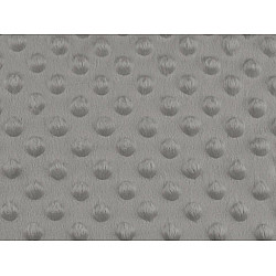 Pluș Minky cu buline 3D, 215 g/m², la metru - gri