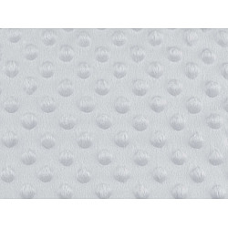 Pluș Minky cu buline 3D, 215 g/m², la metru - gri deschis