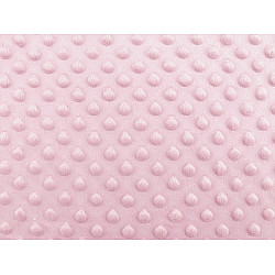 Pluș Minky cu buline 3D, 380 g/m², la metru - roz deschis