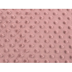 Pluș Minky cu buline 3D, 380 g/m², la metru - roz pudra