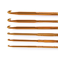 Set croșete cu două capete Nr. 1-8, arămiu deschis