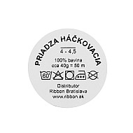 Aţă bumbac pentru croșetat, 40 g, alb