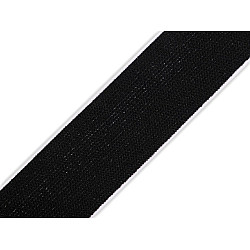 Elastic lat catifelat la metru, lățime 40 mm - alb