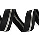 Elastic bias la metru, lățime 20 mm - negru - argintiu Elastic bias la metru, lățime 20 mm - negru - argintiu