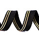 Elastic bias la metru, lățime 20 mm - negru/auriu Elastic bias la metru, lățime 20 mm - negru/auriu