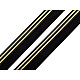 Elastic bias la metru, lățime 20 mm - negru/auriu Elastic bias la metru, lățime 20 mm - negru/auriu