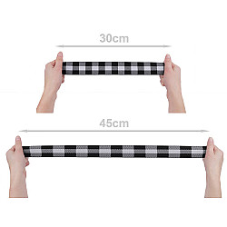 Elastic lat carouri la metru, lățime 40 mm - alb-negru
