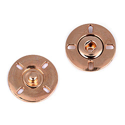 Capse metalice de cusut, Ø25 mm, auriu rose, 2 perechi
