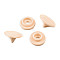 Capse plastic, Ø10 mm, crem deschis, 50 set