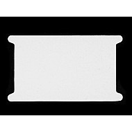 Card expunere panglici / șnururi, 12,5x22,5 cm (pachet 50 Buc.) - alb