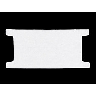 Card expunere panglici / șnururi, 6,5x14 cm (pachet 100 Buc.) - alb