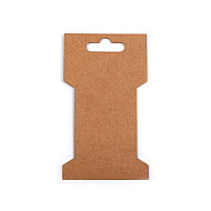 Card expunere panglici / șnururi, 6,6x11,5 cm (pachet 20 Buc.) - maro natural