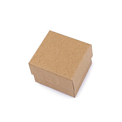 Cutie cadou / bijuterii, 5x5 cm (pachet 2 Buc.) - maro natural