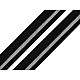 Elastic bias la metru, lățime 20 mm - negru - argintiu Elastic bias la metru, lățime 20 mm - negru - argintiu