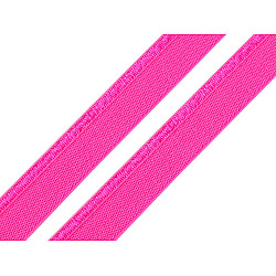 Elastic cu paspoal, lățime 11 mm (card 25 m) - roz neon