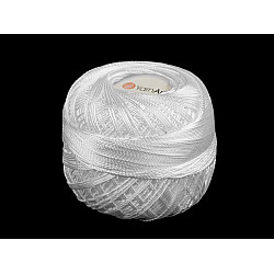 Fir de croșetat Tulip, 50 g, alb - pachet 6 buc.