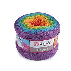 Fir de tricotat Flowers, 250 g, roșu