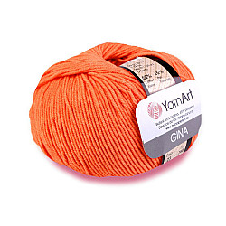 Fir de tricotat Gina / Jeans, 50 g - portocaliu