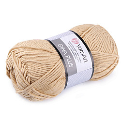 Fir de tricotat Gina Plus, 100 g - maro foarte deschis