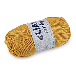 Fir de tricotat Nicky, 50 g - galben muștar