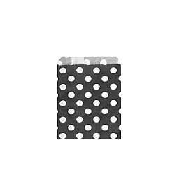 Pungi hârtie mici, 10x14 cm (pachet 100 Buc.) - alb-negru - buline
