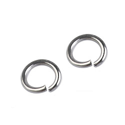 Zale/anouri bijuterii oțel chirurgical, Ø6 mm, platinum , 25 buc.