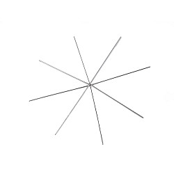 Bază pentru steluţă din mărgele, Ø9 cm, platinum, 2 buc.