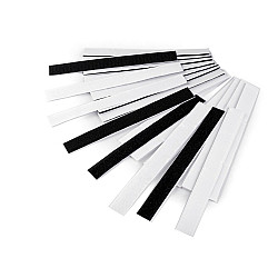 Bandă arici autoadezivă, complet (puf + scai), mix alb-negru, 20 mm, 4 perechi