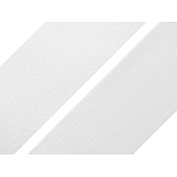 Bandă arici la metru, complet (puf + scai), alb, 10 cm