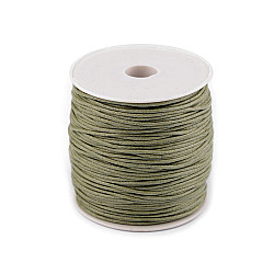 Șnur din bumbac cerat, Ø1,5-2 mm, verde kaki mediu