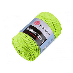 Fir de tricotat / croșetat Macrame Cotton, 250 g - verde neon